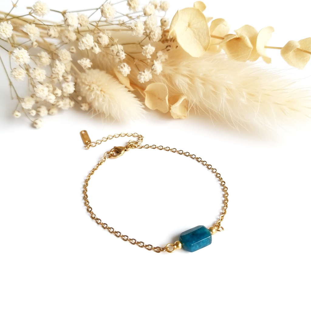 Pulsera Apatita Azul - Claridad Celeste