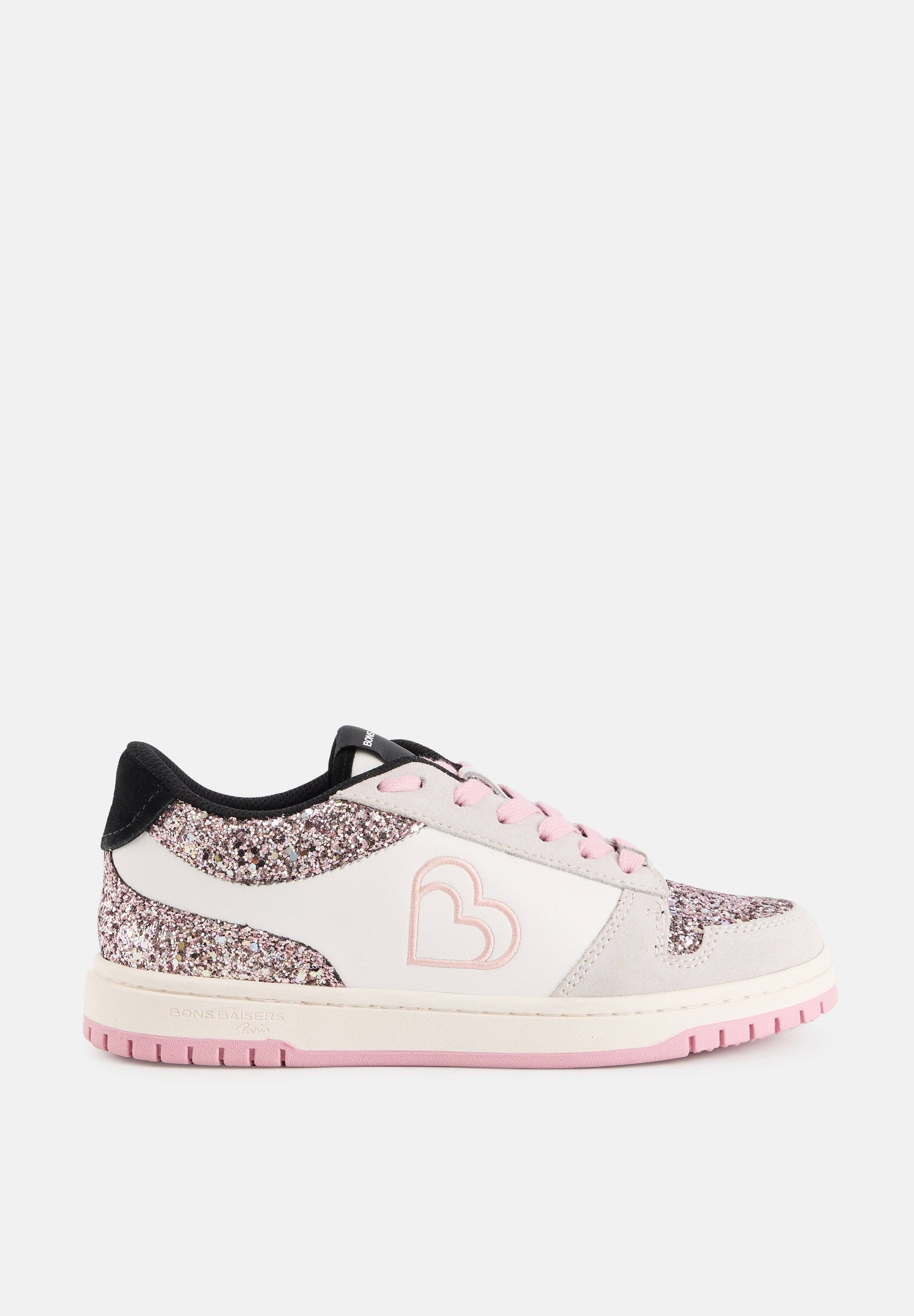 Serena-White Glitter Rose Gold