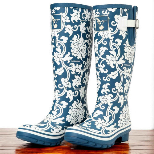 Botas de agua en caucho estampado floral