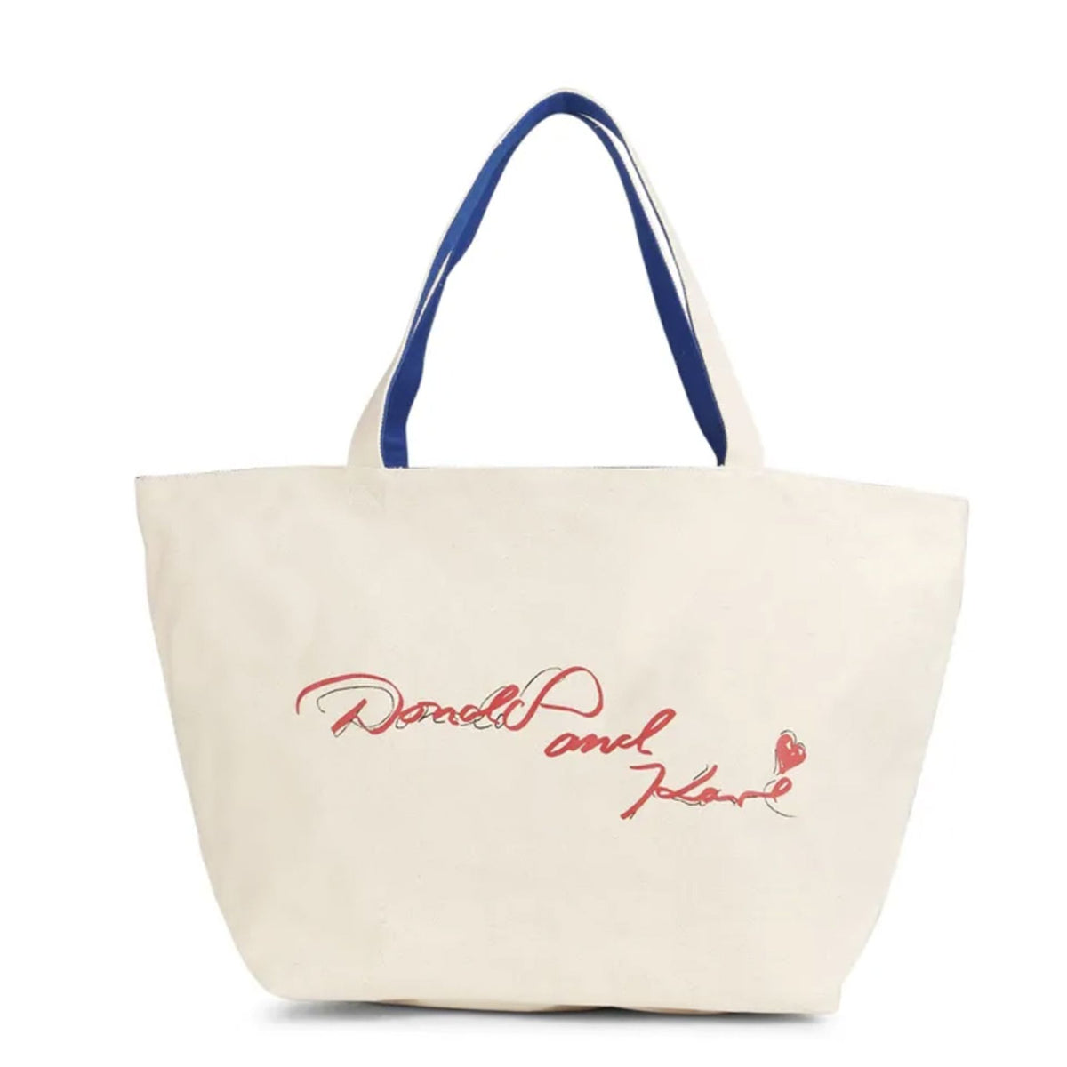Bolso shopping reversible Karl Lagerfeld en color crudo con logotipo rojo.