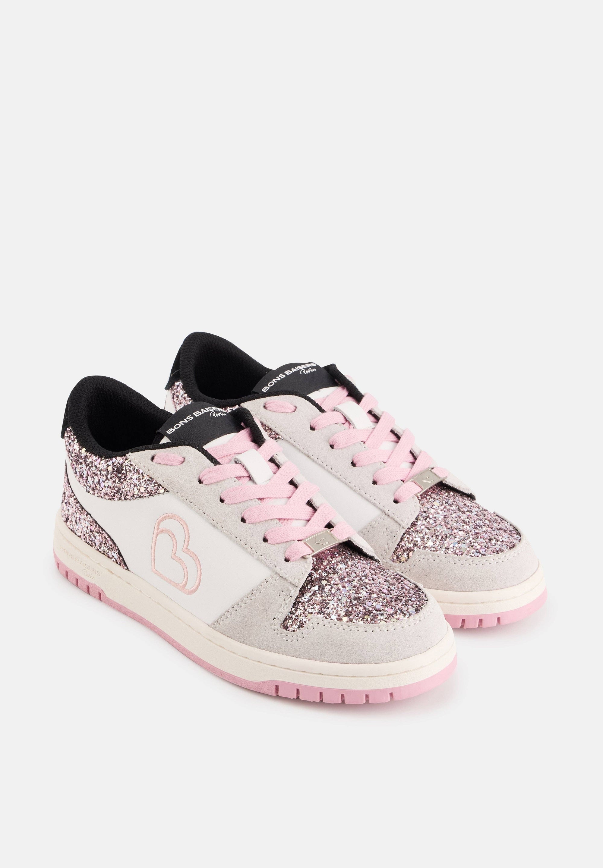 Serena-White Glitter Rose Gold