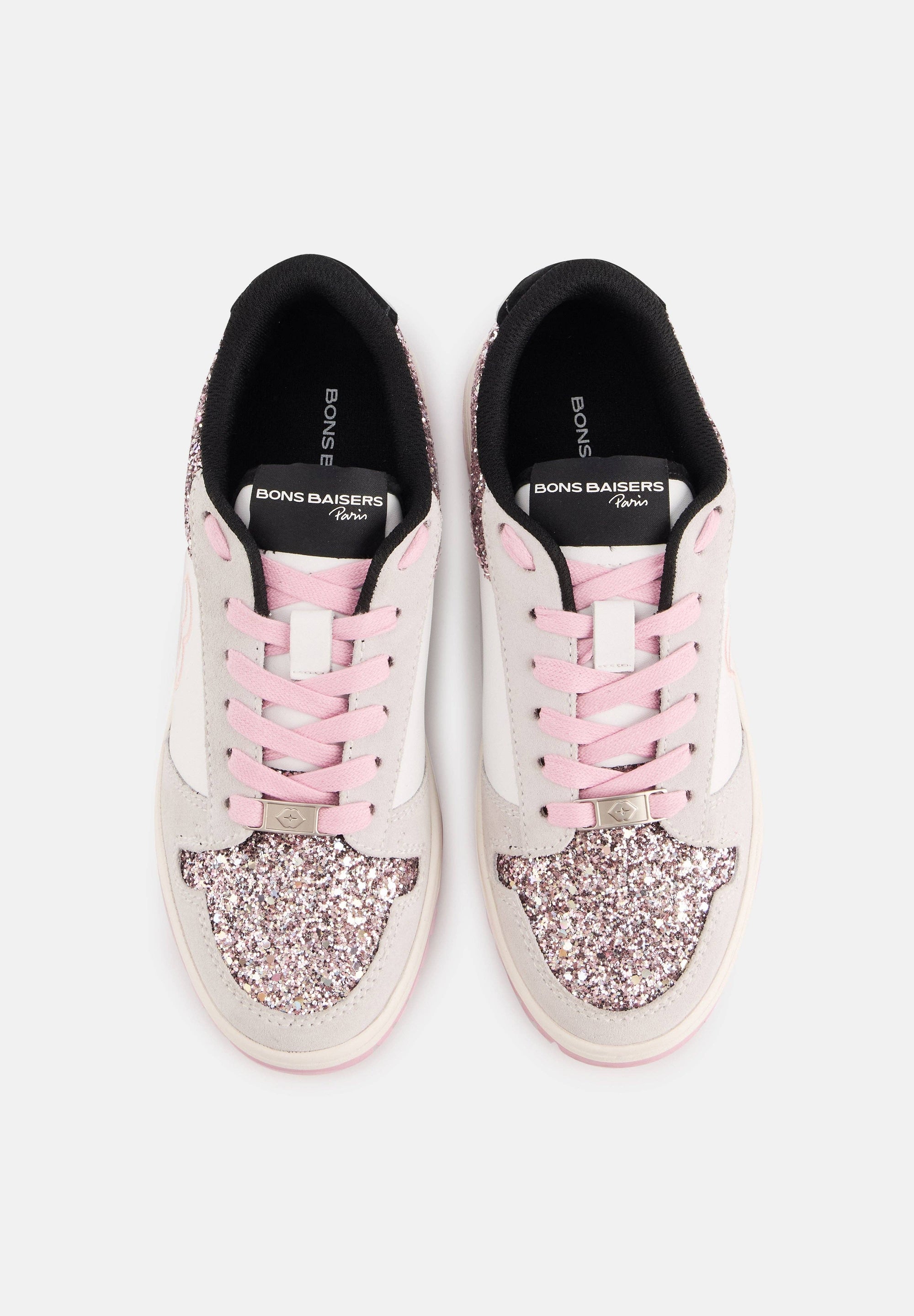 Serena-White Glitter Rose Gold