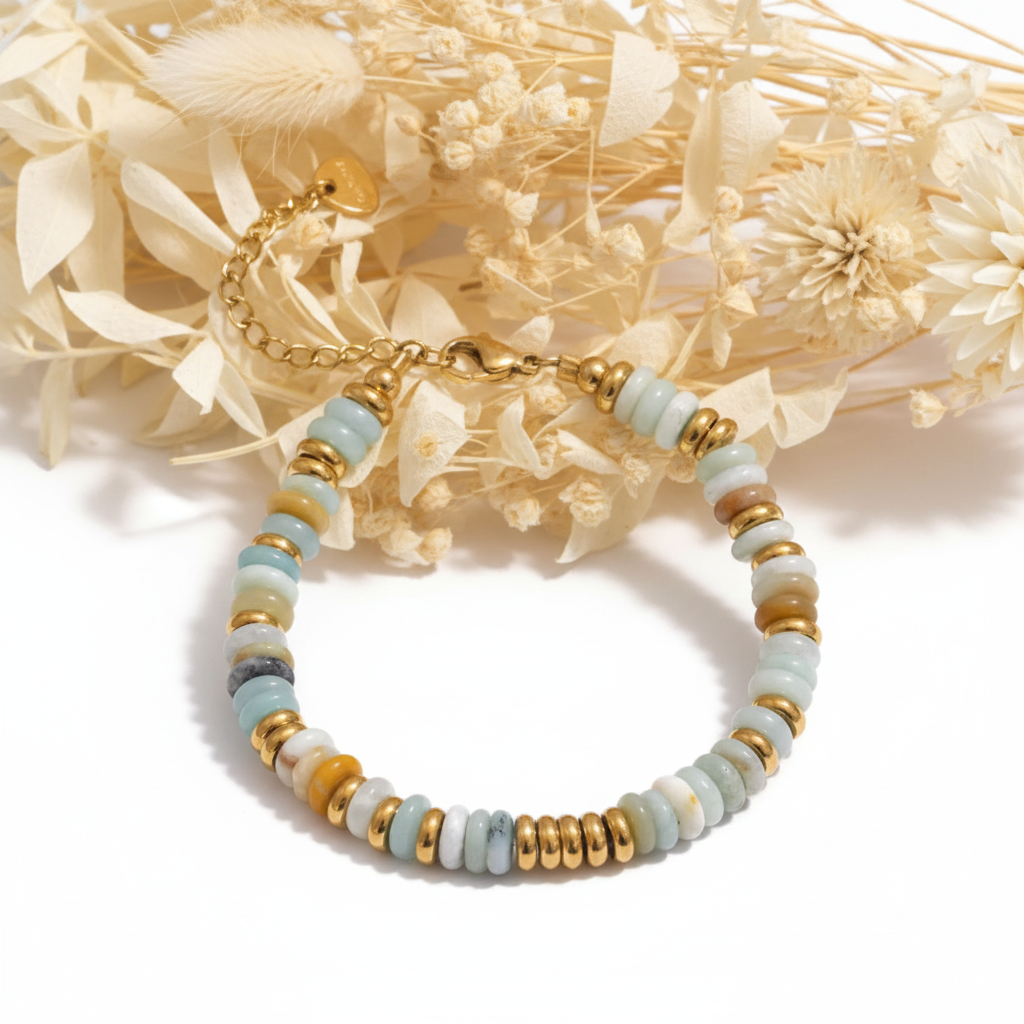 Pulsera Piedra Amazonita - Fluir Sereno