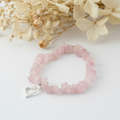 Pulsera Piedra Cuarzo Rosa - Amor Puro