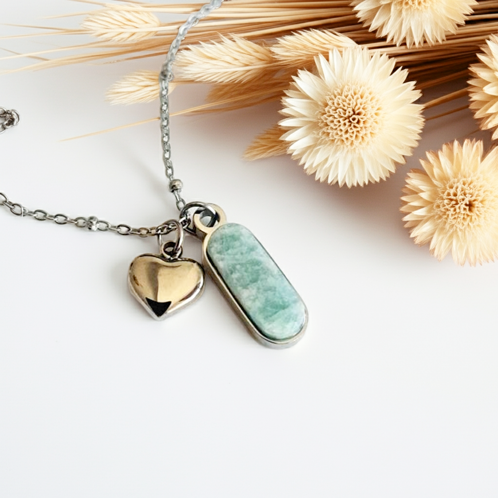 Collar Piedra Amazonita - Verdad del Corazón