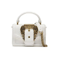 bolso de mano color blanco de versace jeans