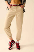 Pantalones Rectos Súper Cómodos en color beige