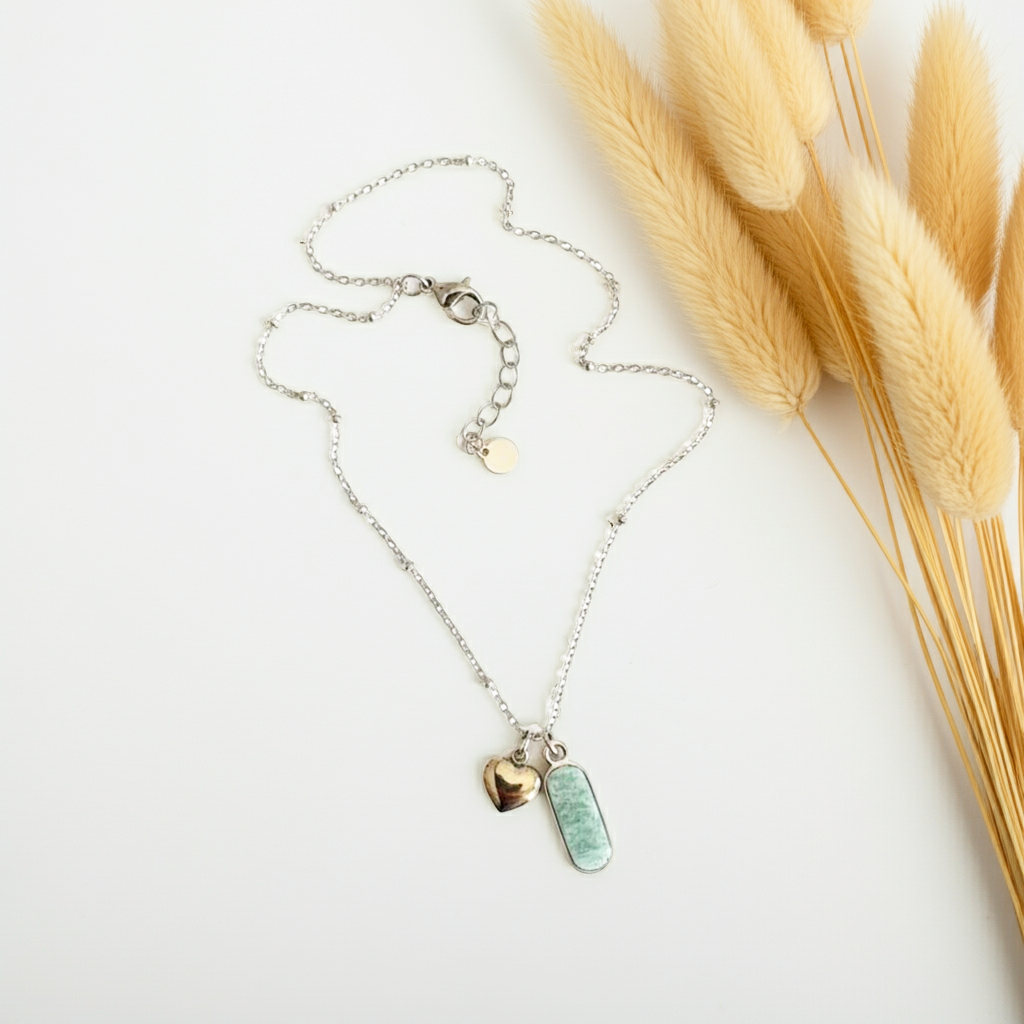 Collar Piedra Amazonita - Verdad del Corazón