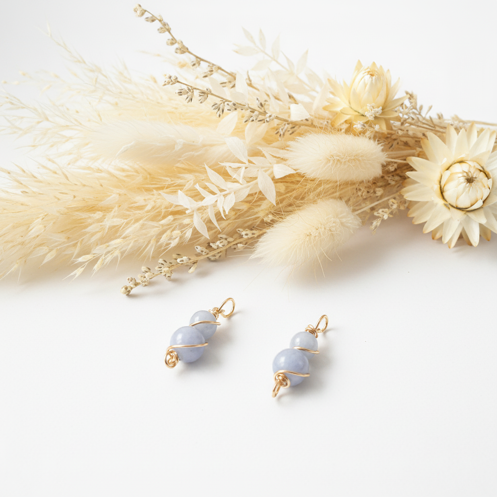 Colgante Piedra Angelita - Amuleto de Conexión Angelical