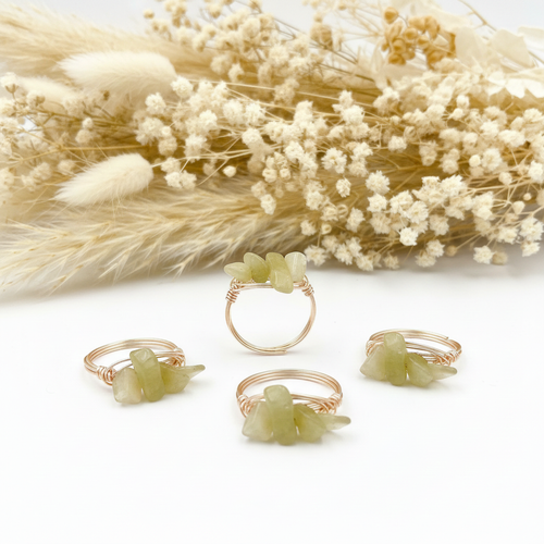 anillo artesanal piedra natural