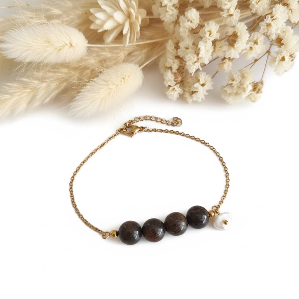 Pulsera Broncita y Jade - Protección y Equilibrio