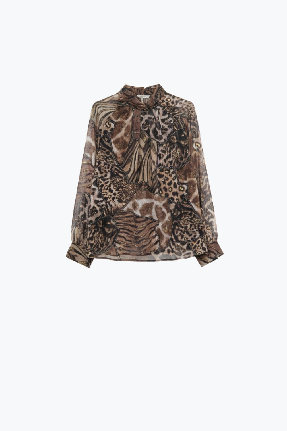 blusa animal print en tejido de gasa