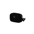Bolso bandolera CULT acolchado en negro con cremallera frontal.