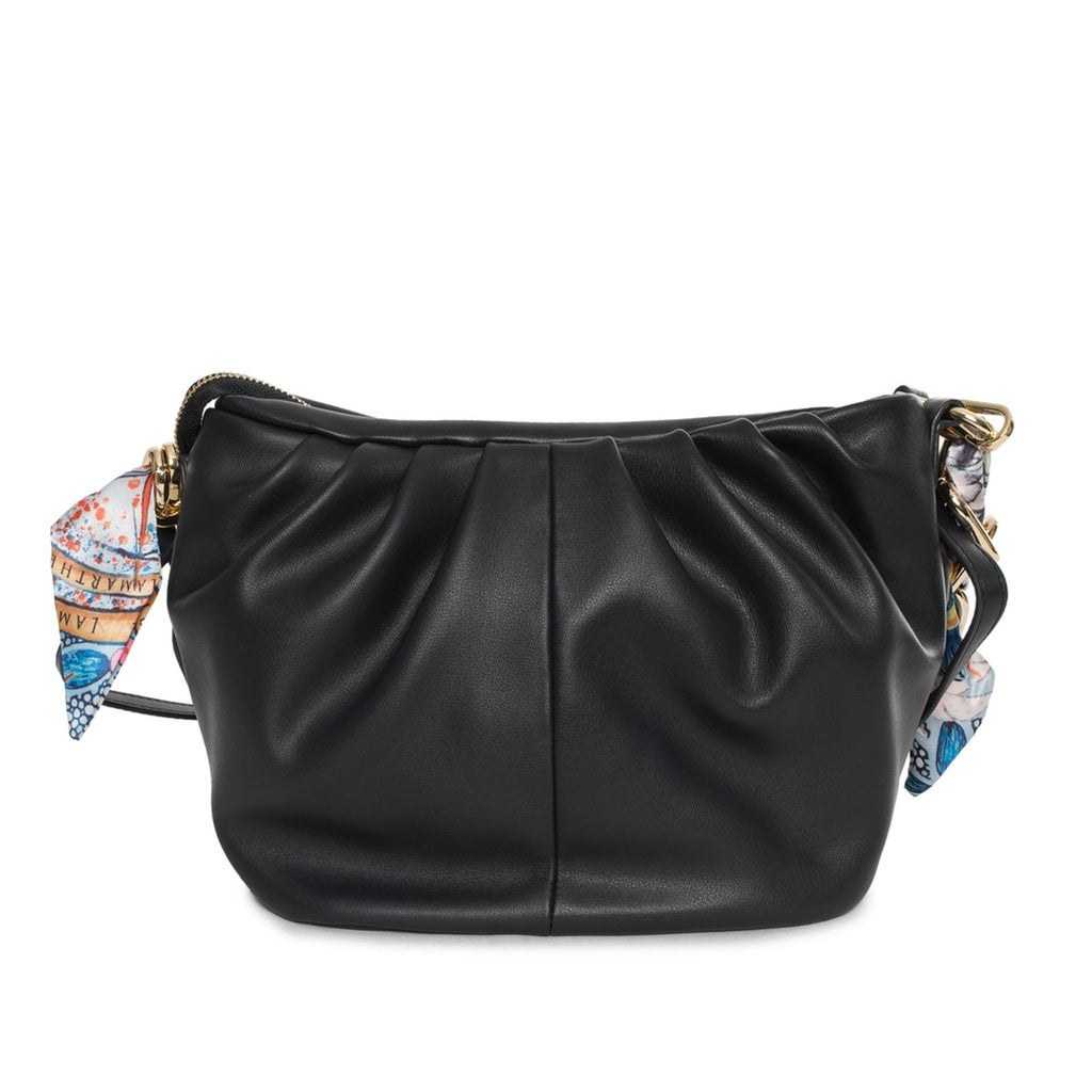 Vista trasera del bolso Lamarthe Afrodite en piel negra