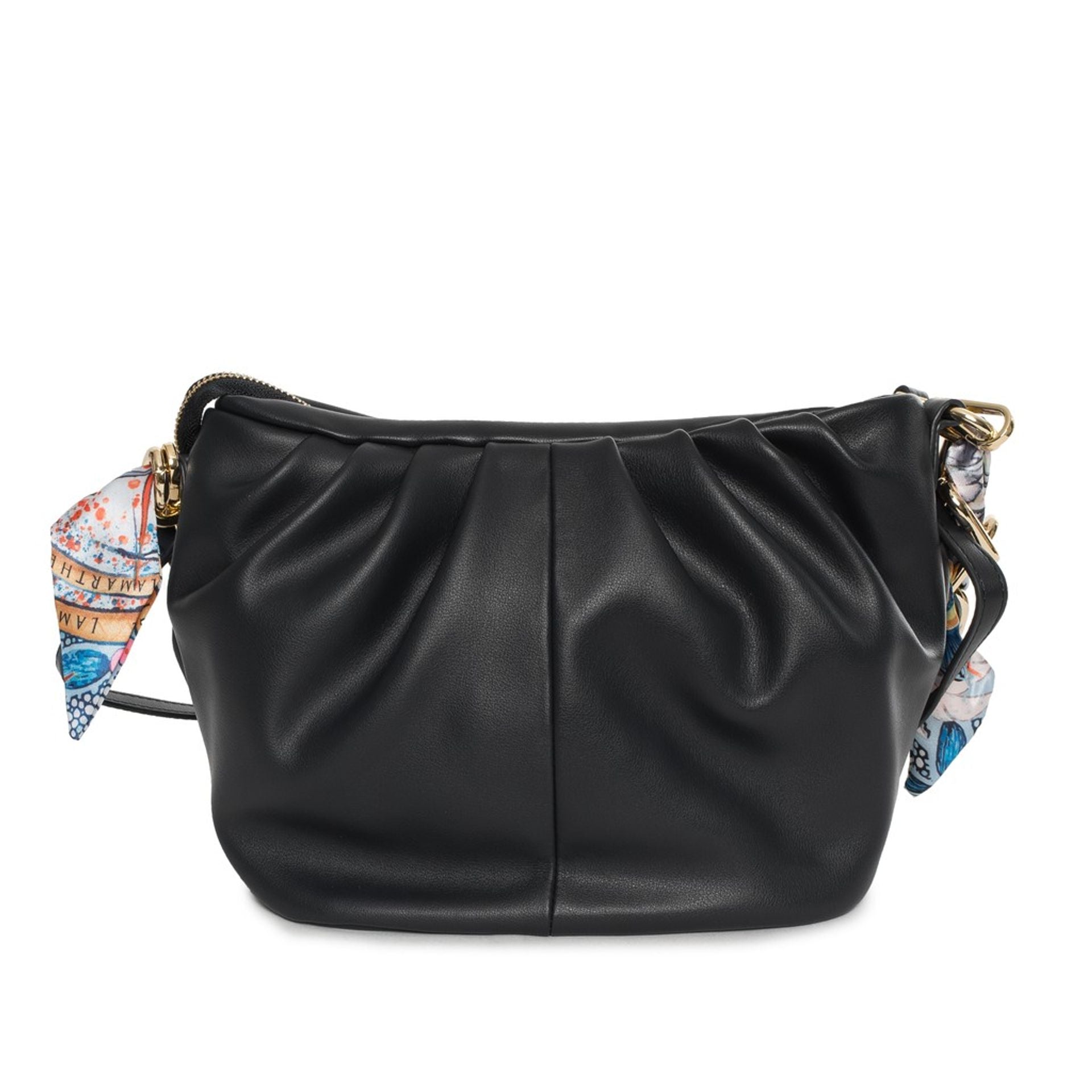 Vista trasera del bolso Lamarthe Afrodite en piel negra