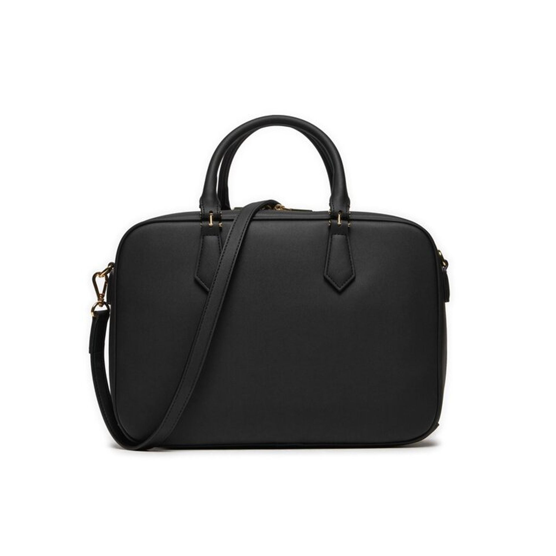 Bolso Love Moschino negro con correa larga ajustable vista trasera