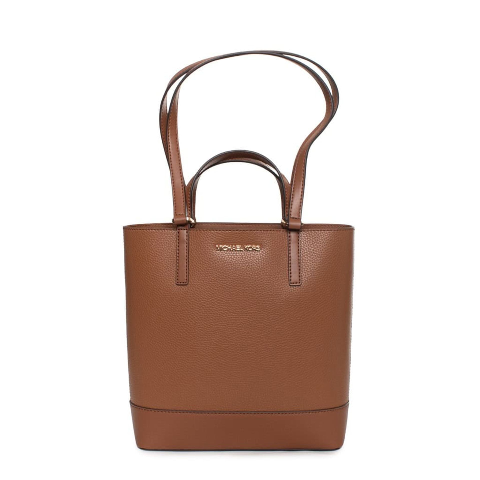 Bolso shopper Michael Kors marrón visto de frente