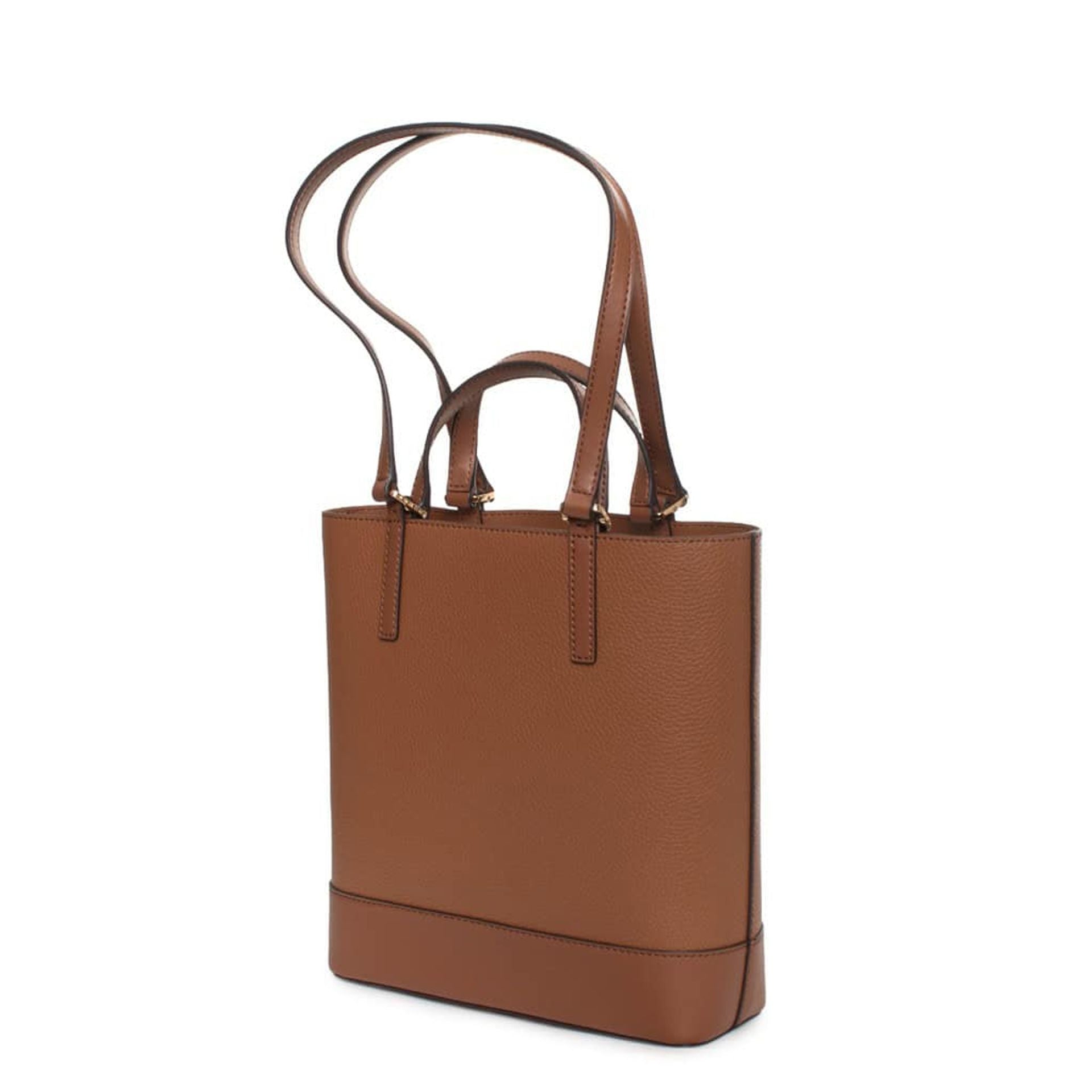 Vista lateral del bolso shopper marrón Michael Kors