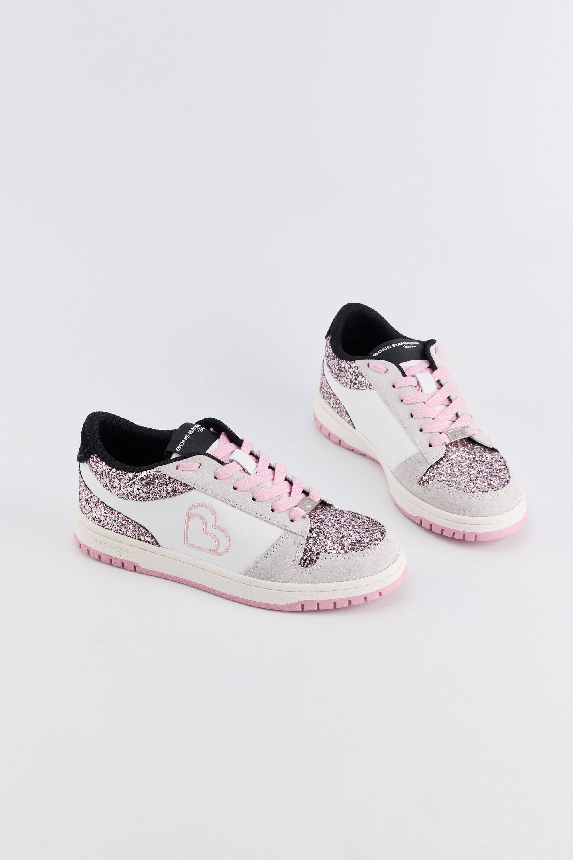 Serena-White Glitter Rose Gold