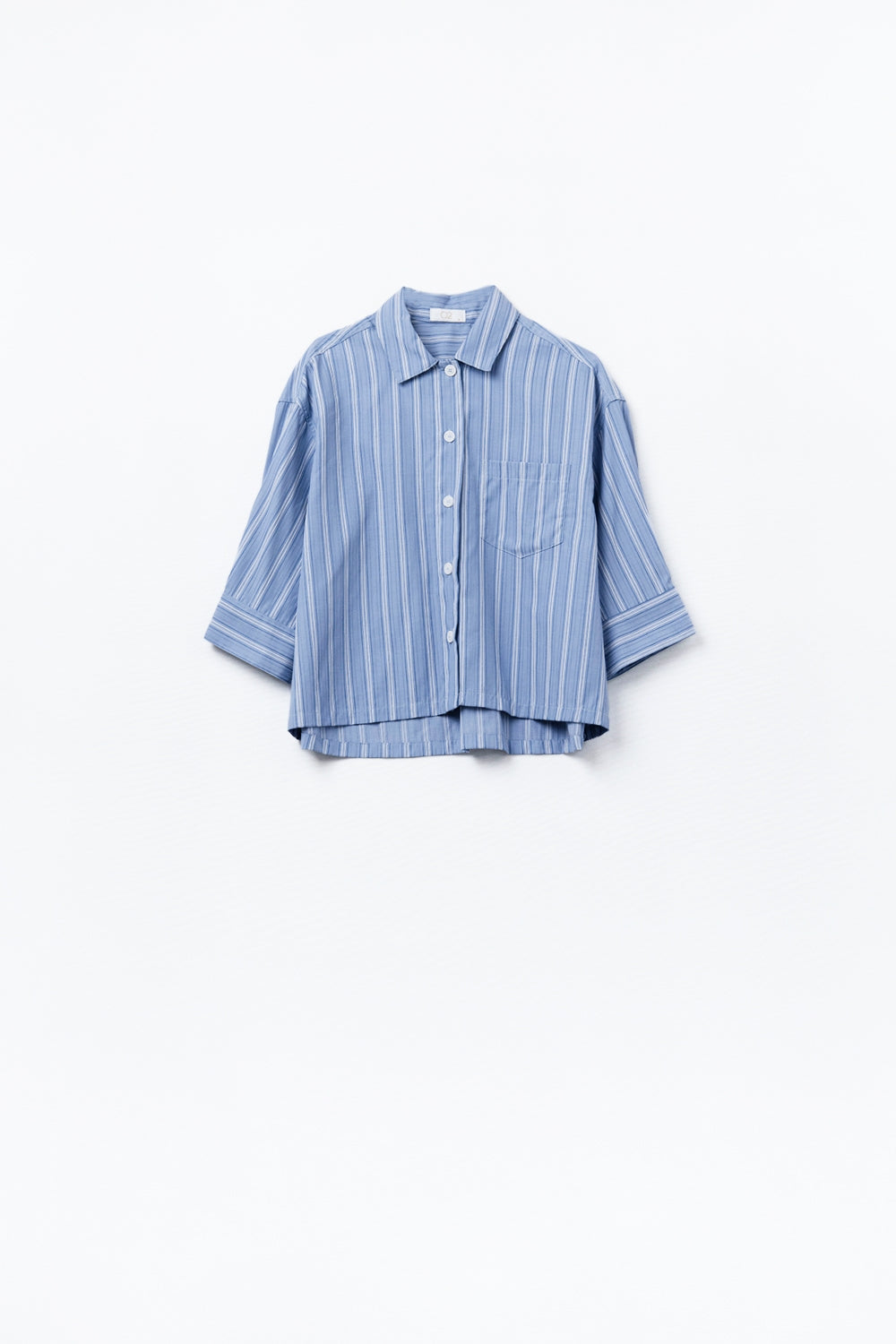 Camisa de rayas oversize en azul