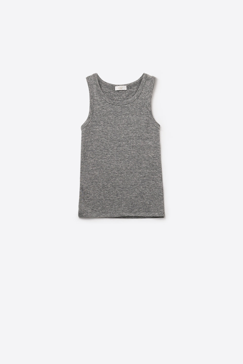Camiseta básica de punto supersuave en gris