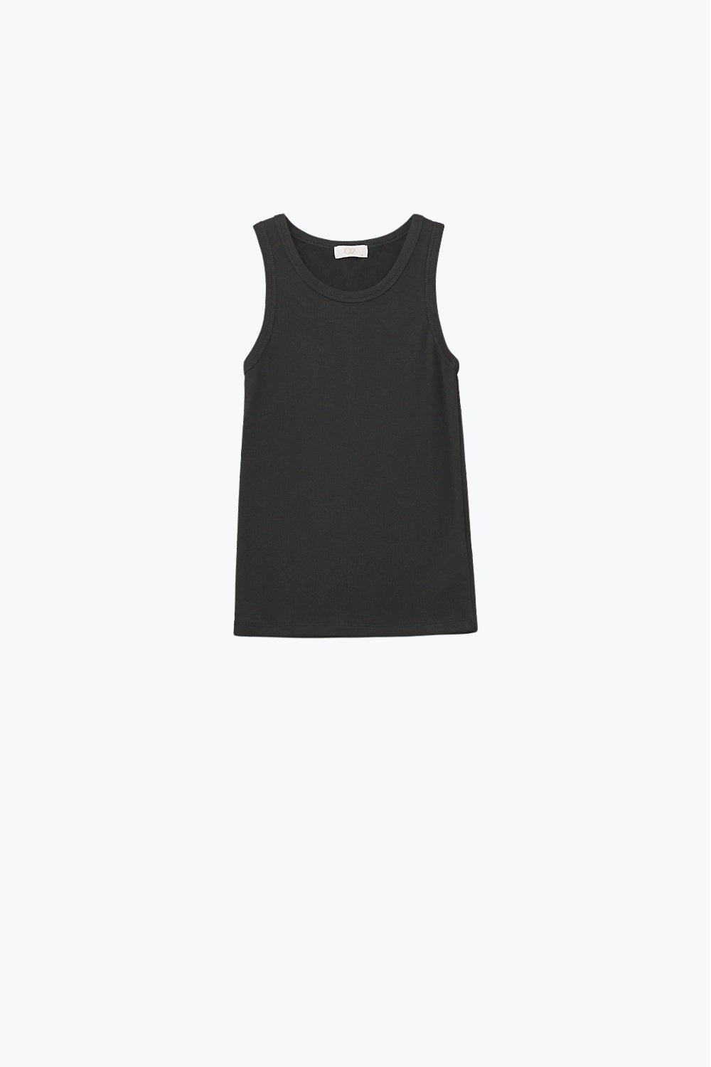 Camiseta básica de punto supersuave en negro