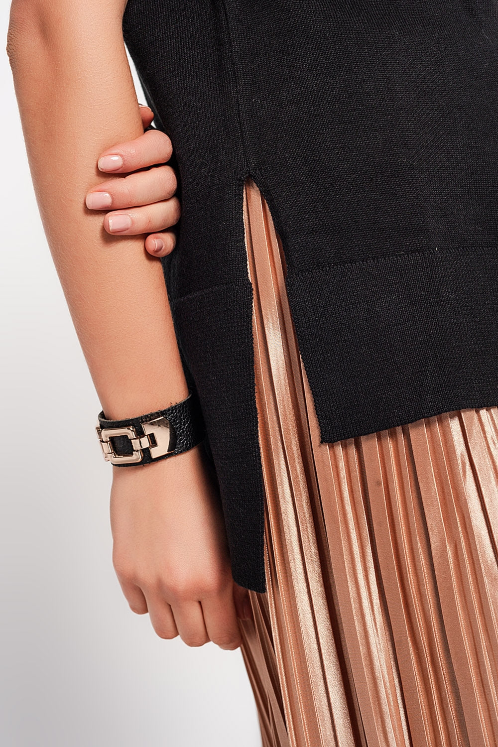 Chaleco negro de punto