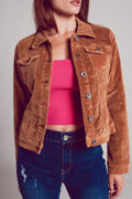 Chaqueta de pana de color camel
