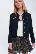 Chaqueta vaquera negra de corte slim