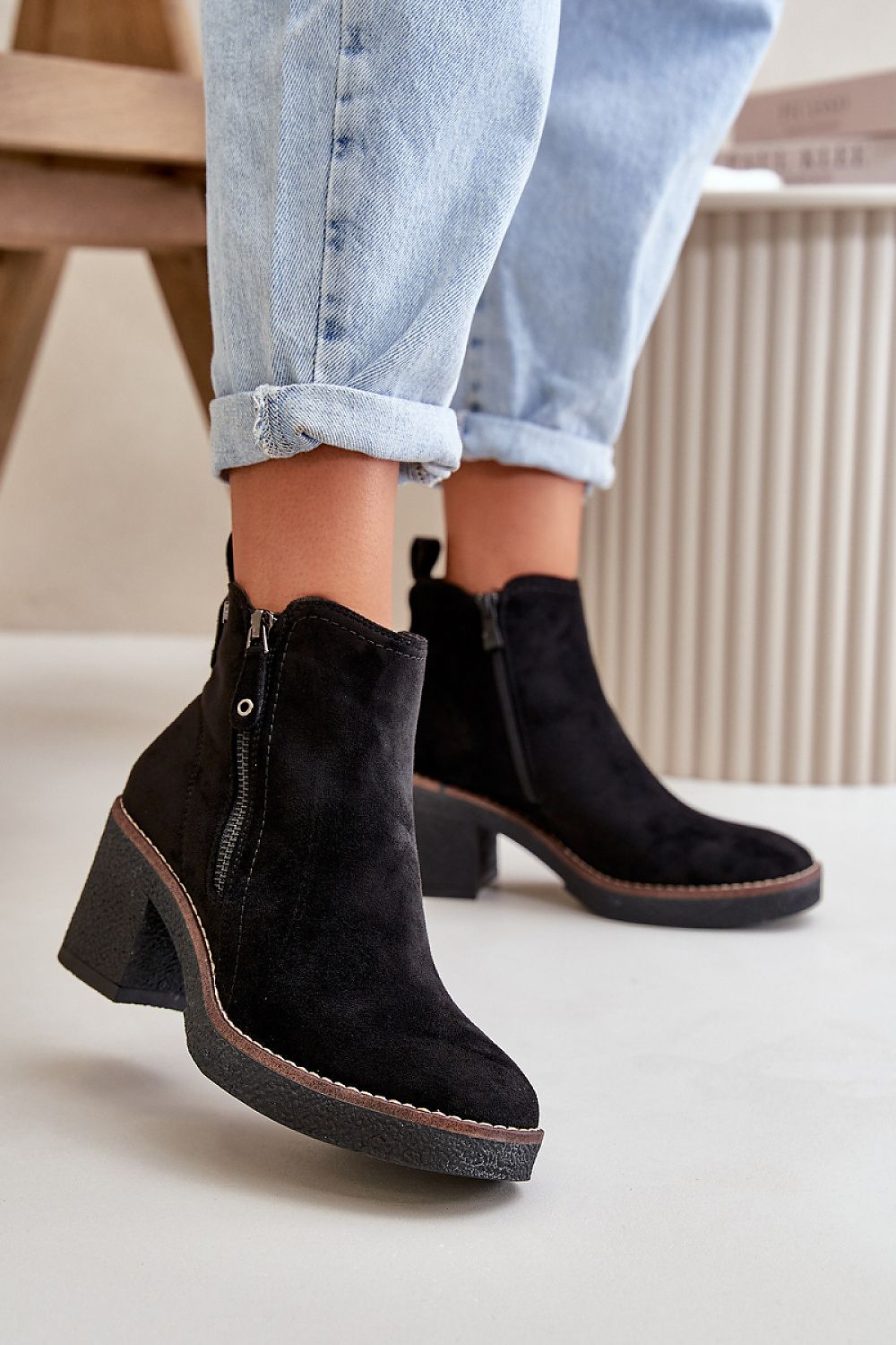 Botines de Ante Negros