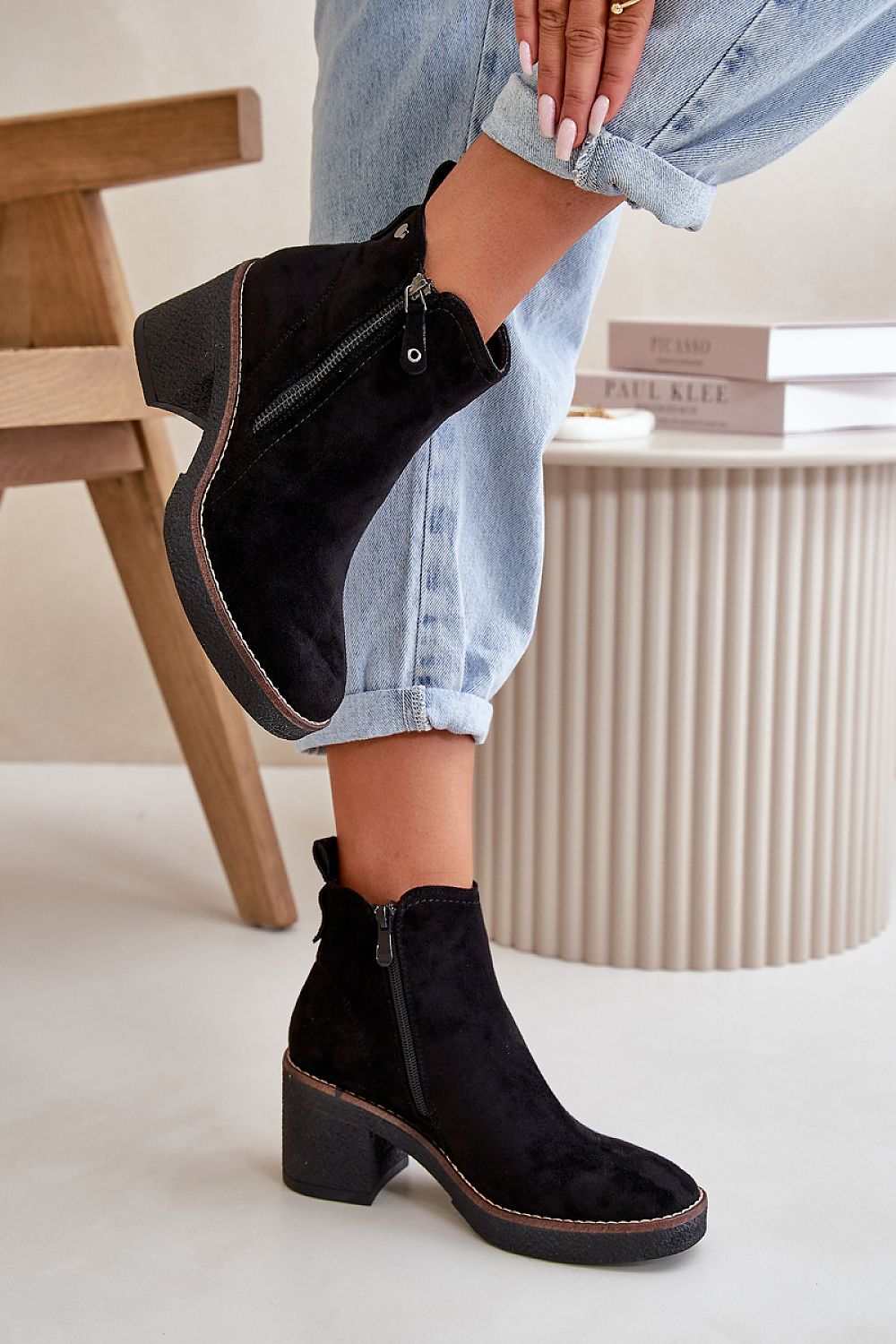 Botines de Ante Negros