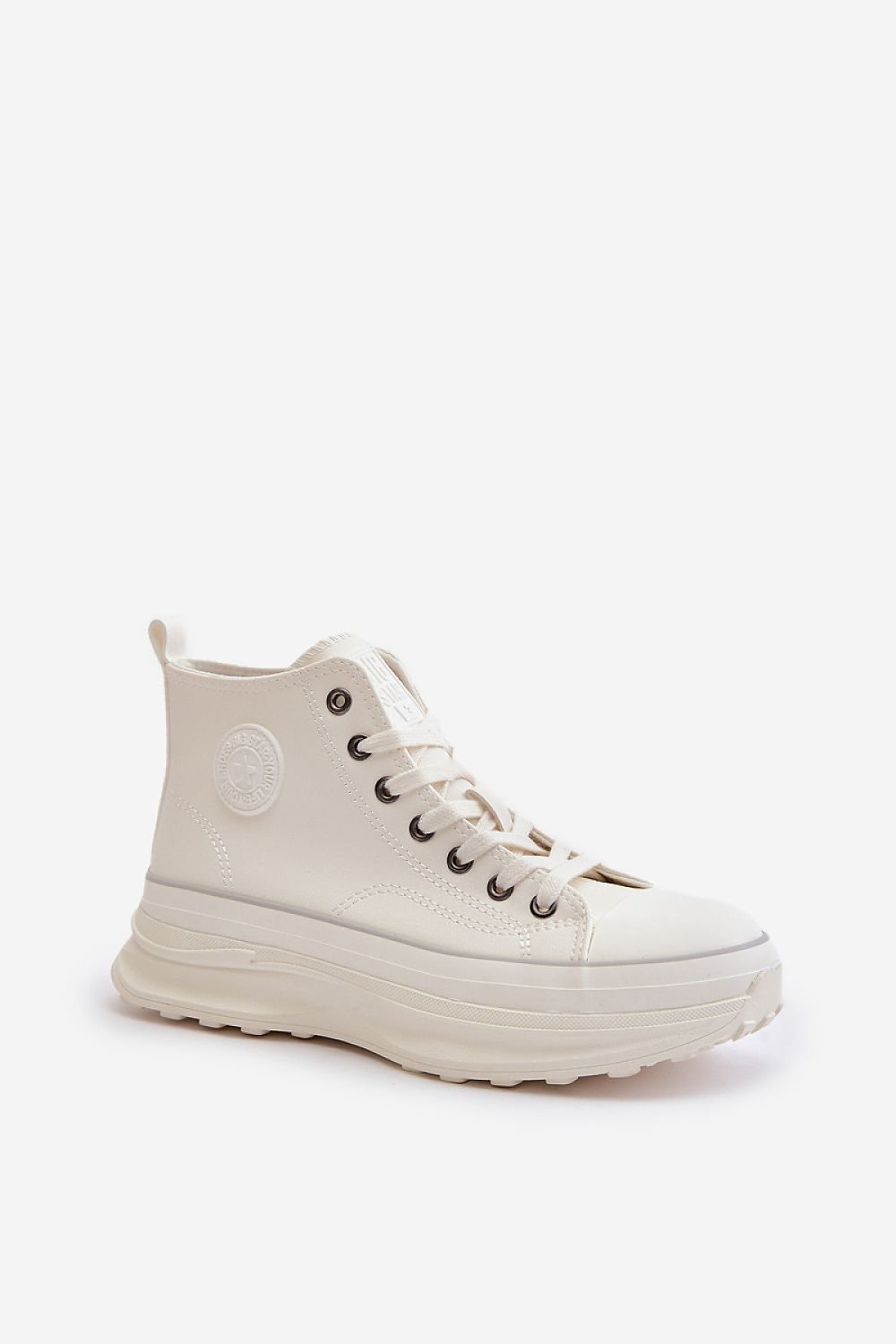 Sneakers Big Star tipo bota en color blanco para mujer con plataforma
