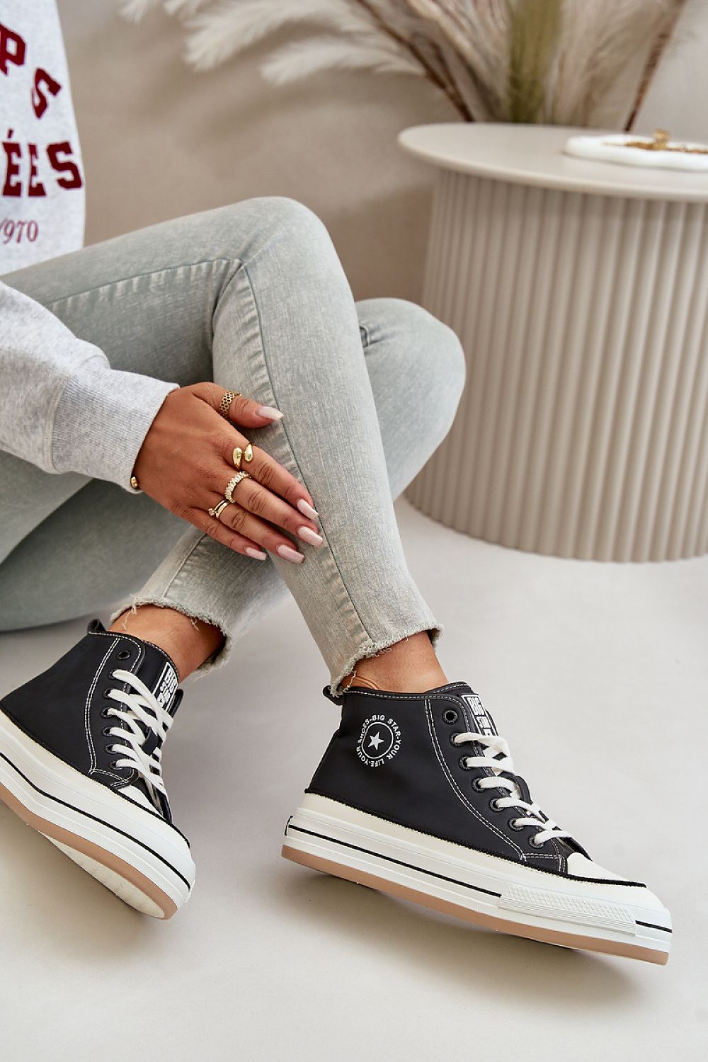 Sneakers tipo bota negras Big Star - Estilo urbano