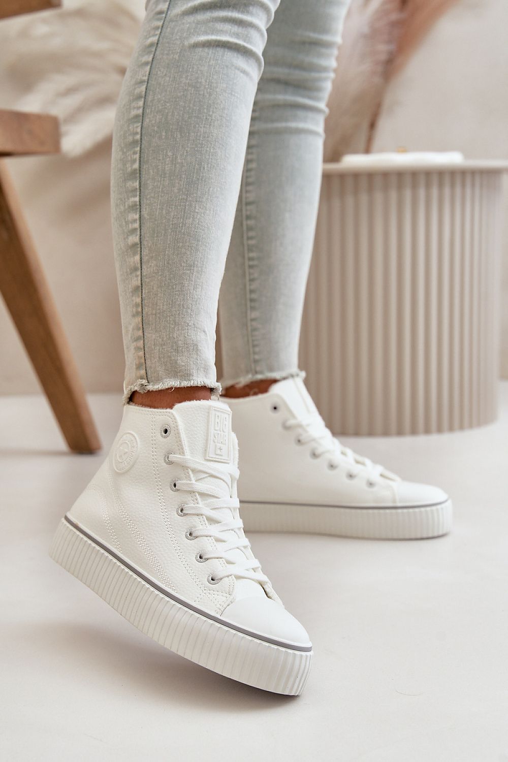 Sneakers tipo bota blancas Big Star - Estilo urbano