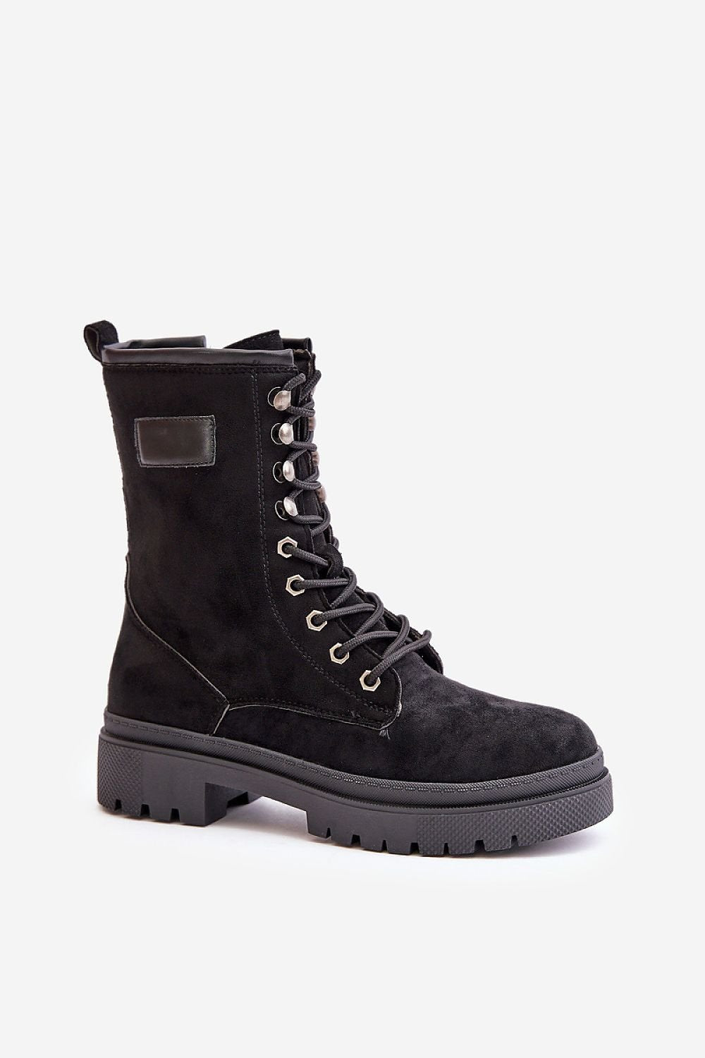 Botines de cordones color Negro