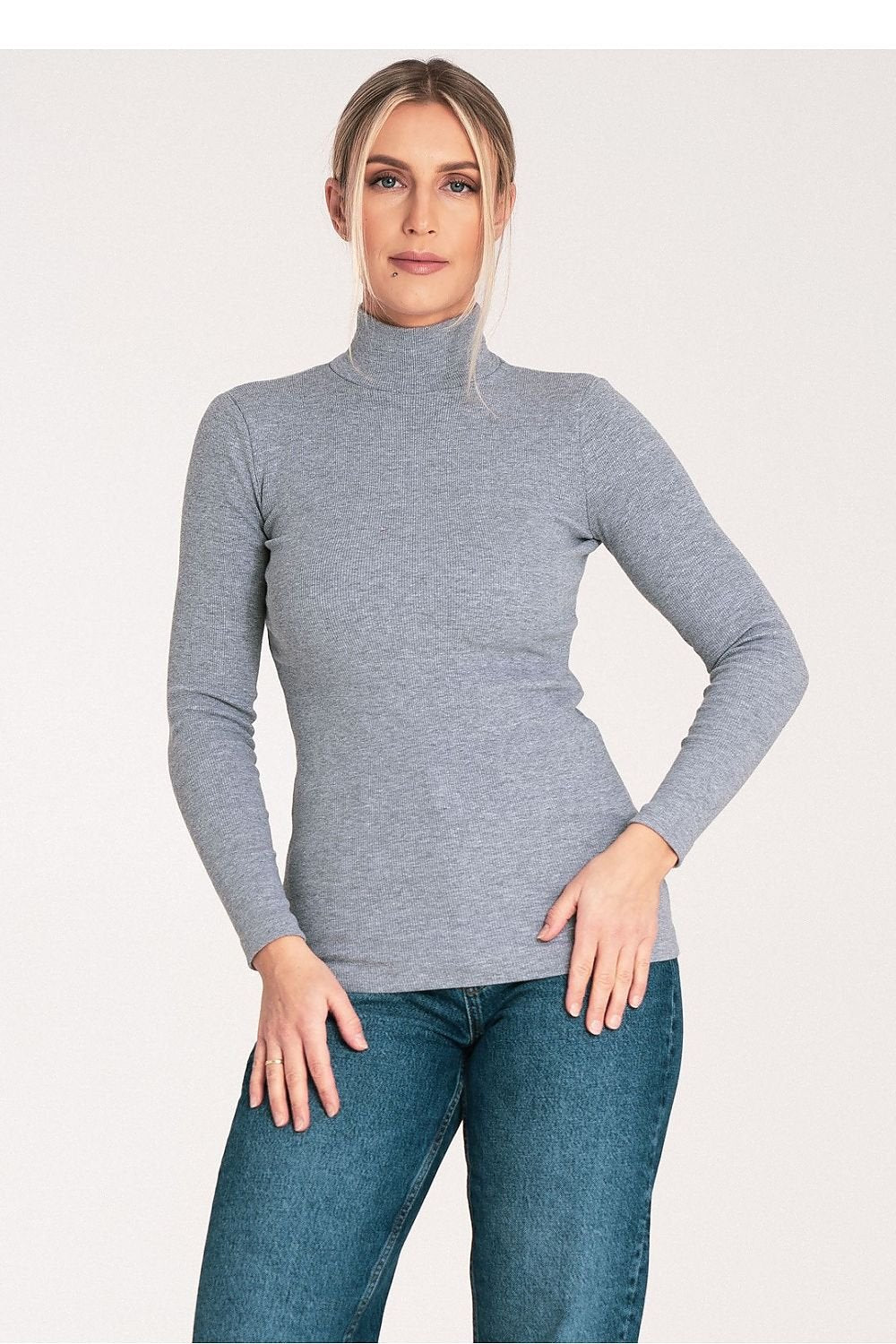 Sueter Cuello Alto Gris