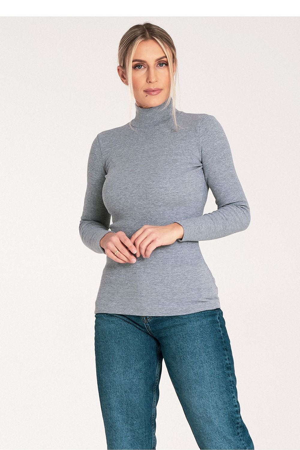 Sueter Cuello Alto Gris