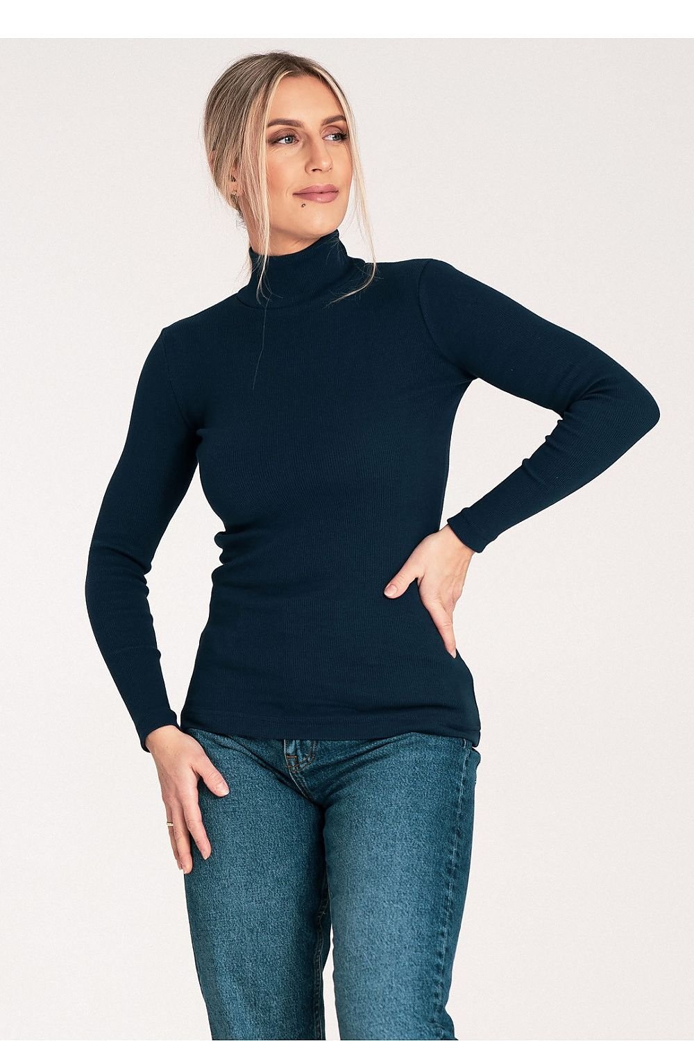 Sueter Cuello Alto Azul Marino