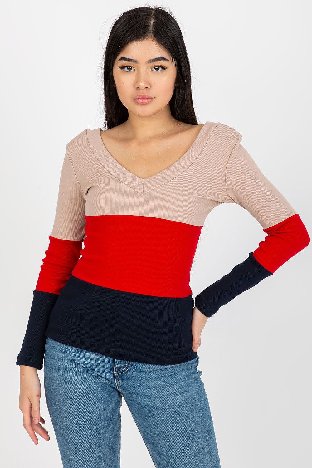 Jersey Tricolor Cuello Corazón