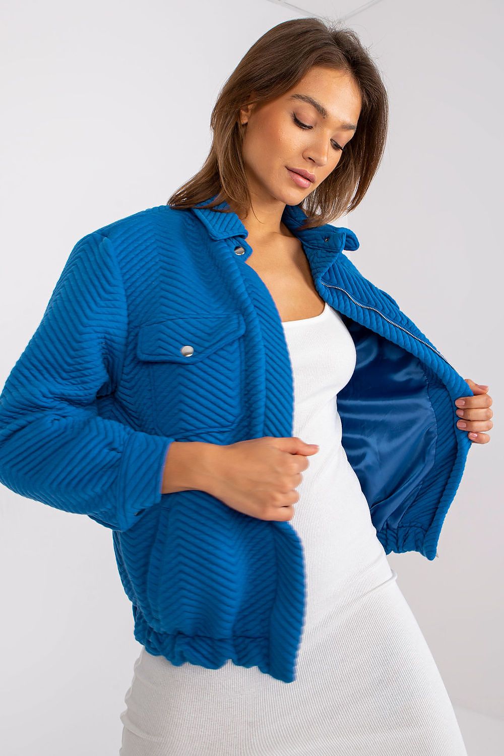 Chaqueta Bomber Azul