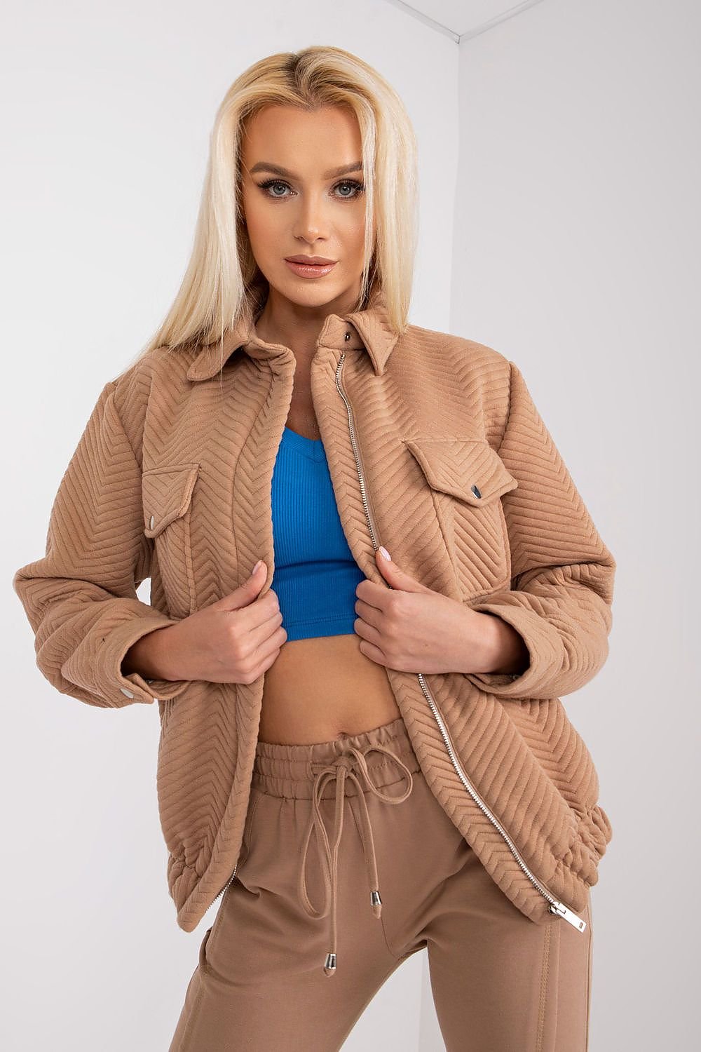 Chaqueta Bomber Camel