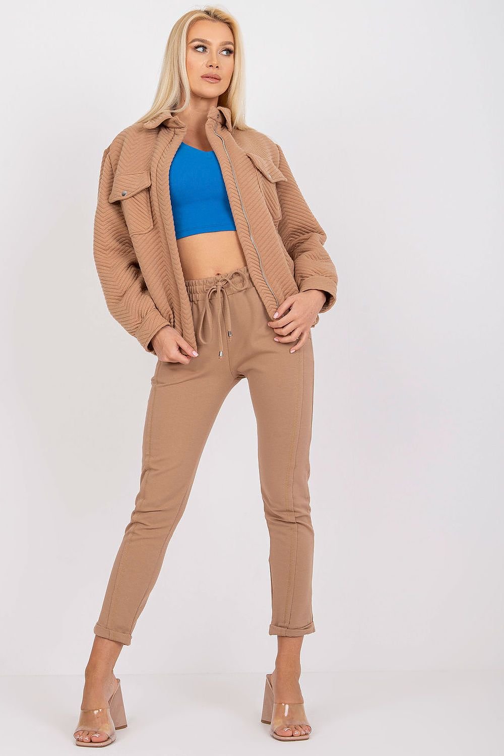 Chaqueta Bomber Camel