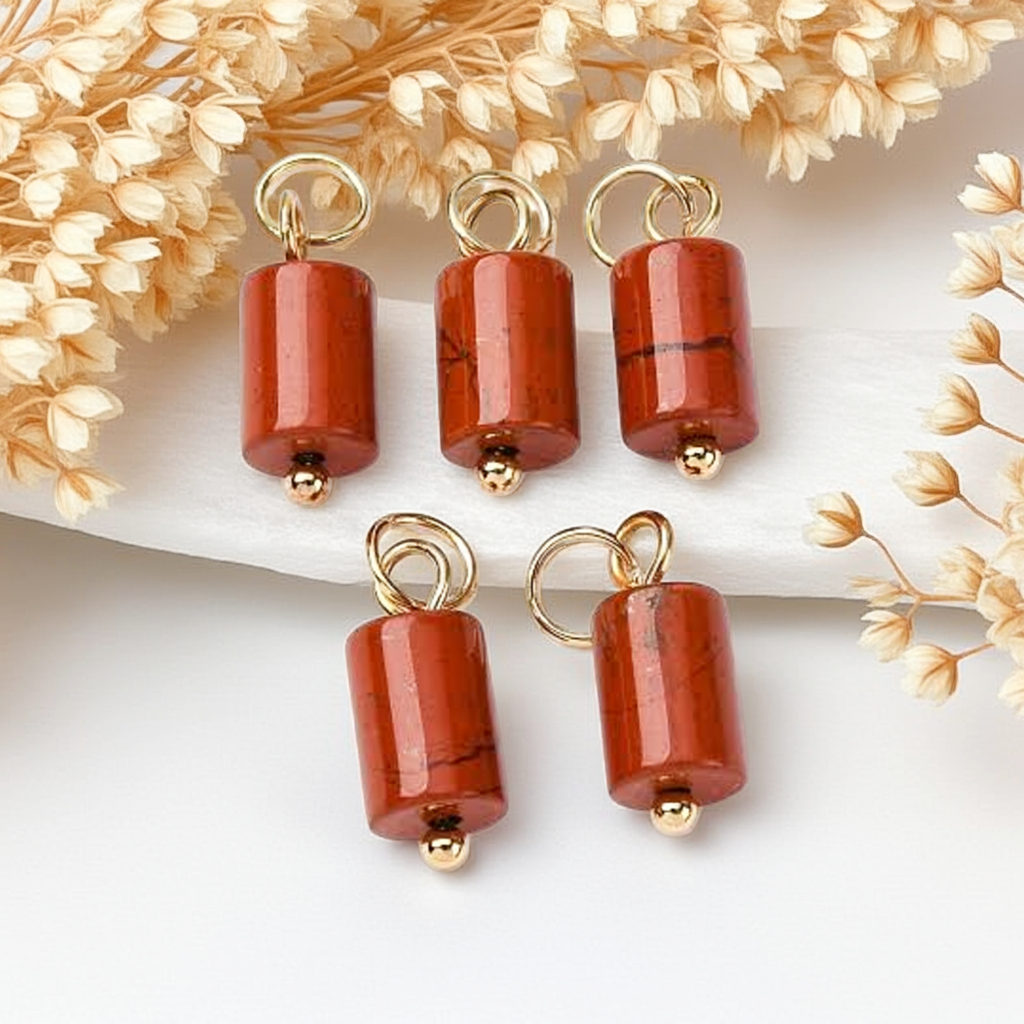 Colgante Piedra Jaspe Rojo - Amuleto de la Vitalidad