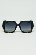 Gafas de sol con montura con estampado degradado y patillas negras