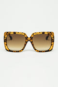 gafas de sol con montura cuadrada animal print