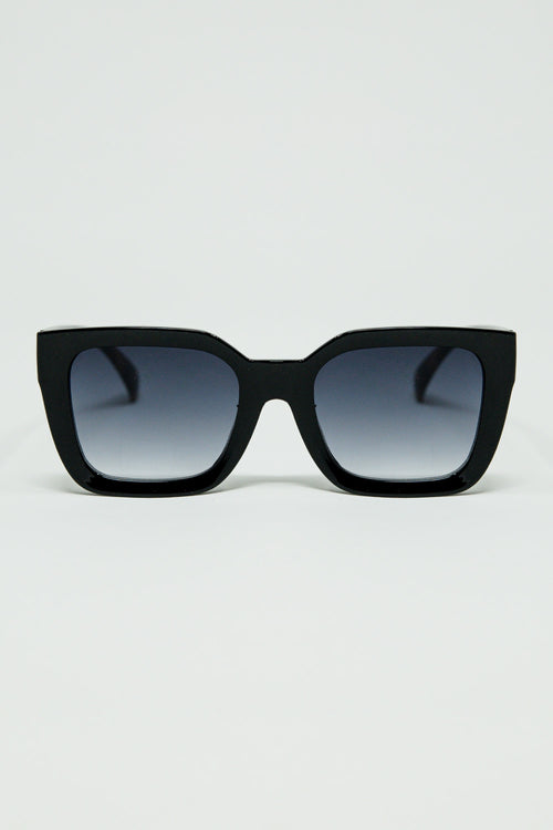Gafas de sol cuadradas con estampado animal en el lateral