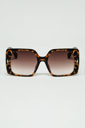 gafas de sol cuadradas con estampado de tigre y detalle dorado en el lateral