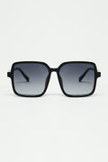 Gafas de sol cuadradas con montura de alto brillo en negro