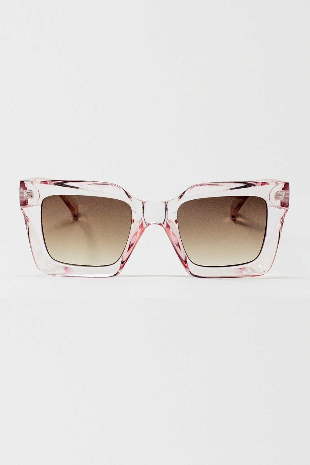 Q2 Gafas de sol cuadradas de los 90 en rosa