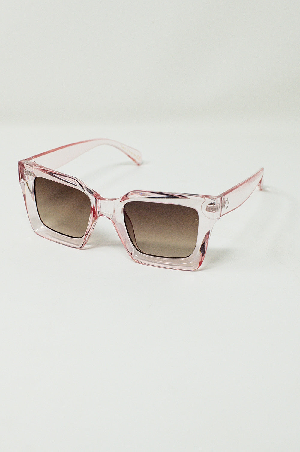 Gafas de sol cuadradas de los 90 en rosa
